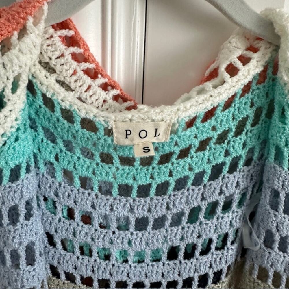 POL Crochet Hooded Boho Cardigan NWOT Size: Small (Oversized) - Picture 8 of 10